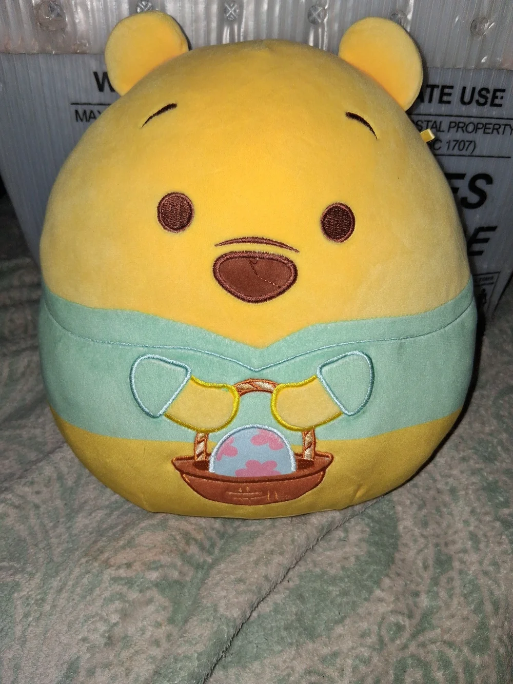 Squishmallows Yellow and Mint Green Easter Winnie The Pooh Plush